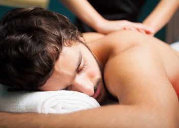 Man having a massage in a spa